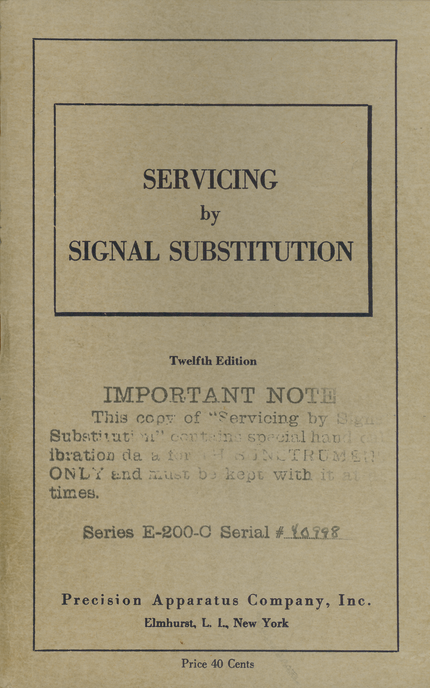 Servicing by Signal Substitution cover